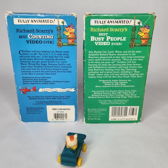 Vintage Richard Scarry VHS Lot Children's Tv Show - Picture 2 of 2